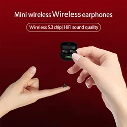 Mini Wireless TWS Bluetooth 5.3 Headsets Invisible Earphones With Mic HiFi Music Earbuds Mobile Phone Universal Headphones
