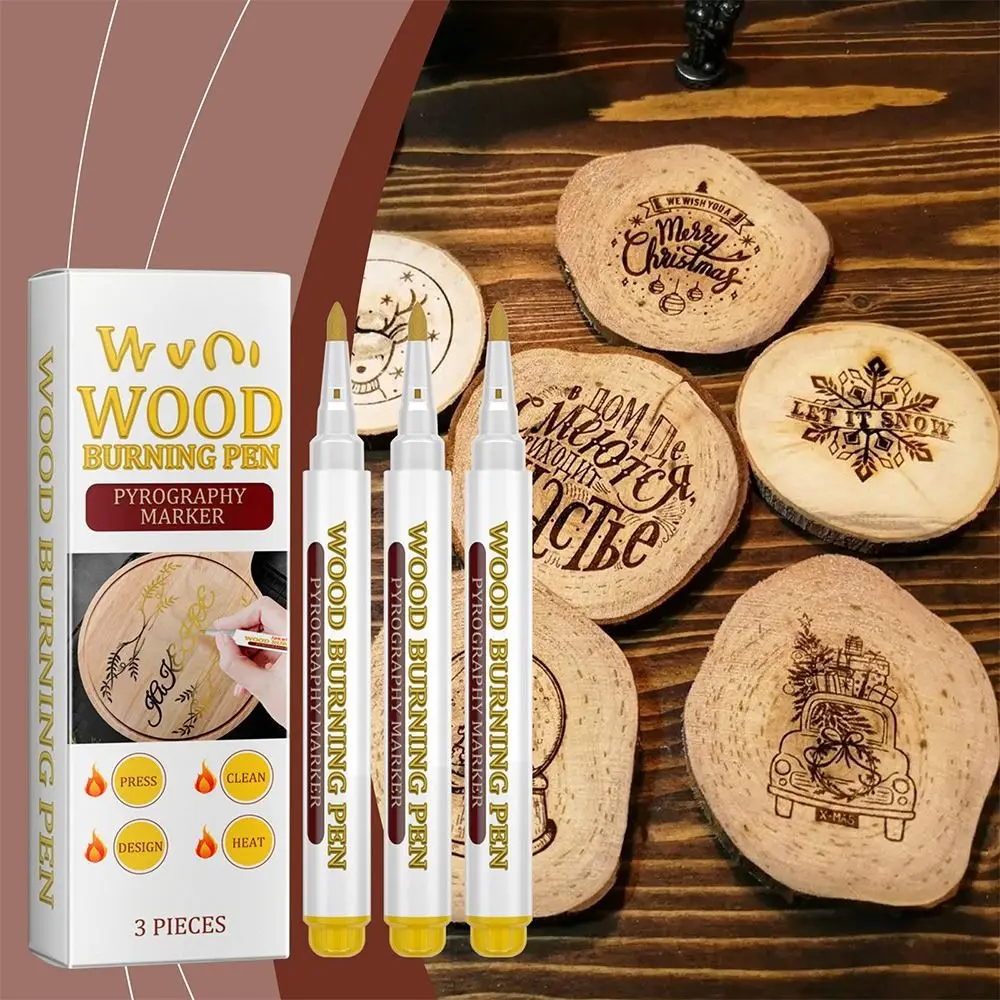 New Resin Burning Pen Long Lasting Durable Wooden Burning Marker Pens Easy to Use Scorch Pens Art Supplies