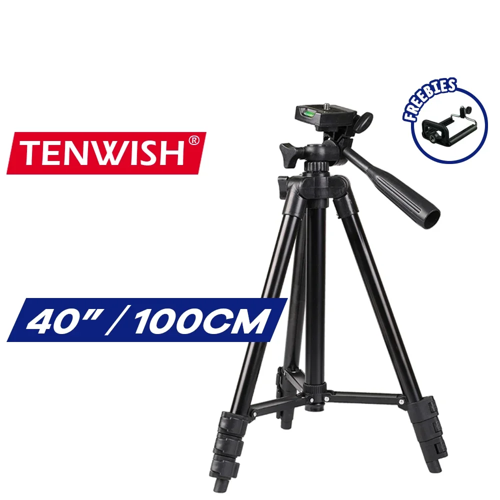 TENWISH Portable Handy Tripod for Phone Camera Video Stand 1/4