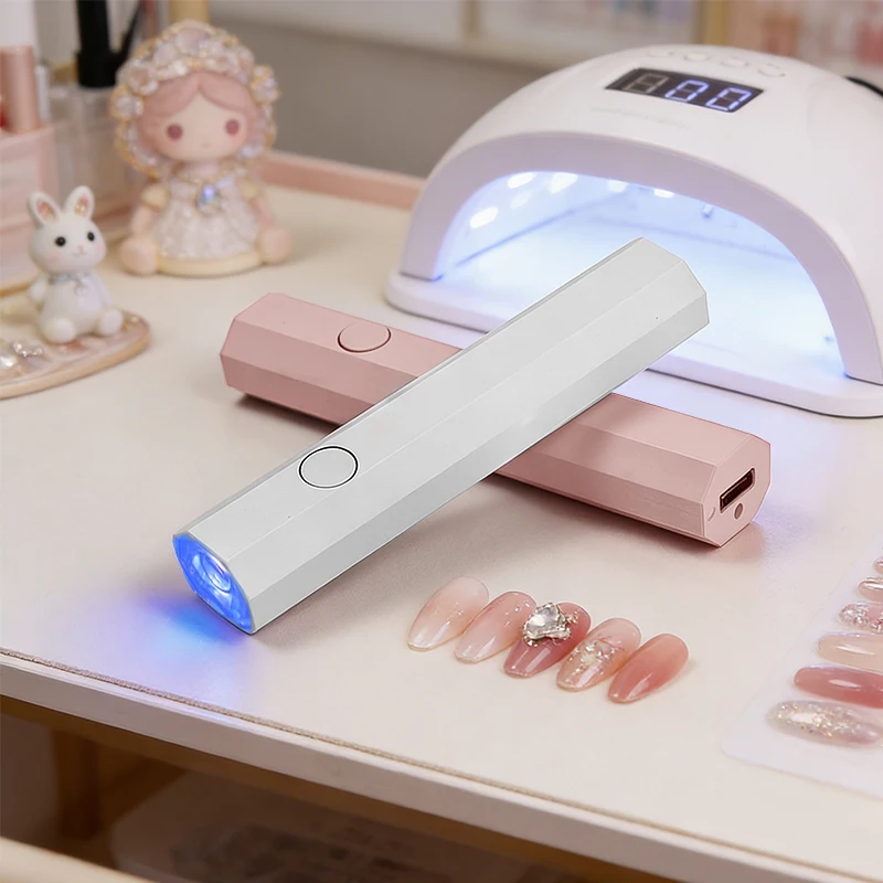 1pcs UV/LED Nail Lamp Set Handheld Light with Stand Rechargeable USB Gel Polish Nail Dryer For Quick Curing Manicure Tool