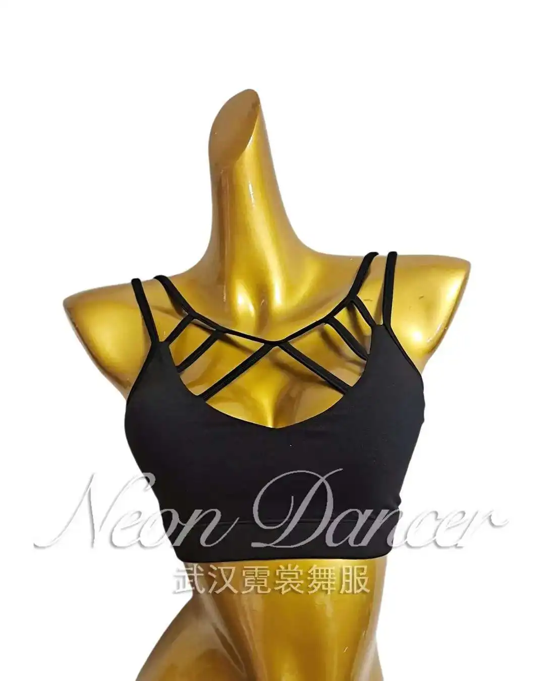 

Неоновая танцовщица, женская одежда для латинских танцев, топ на подтяжках, тренировочная одежда для латинских танцев