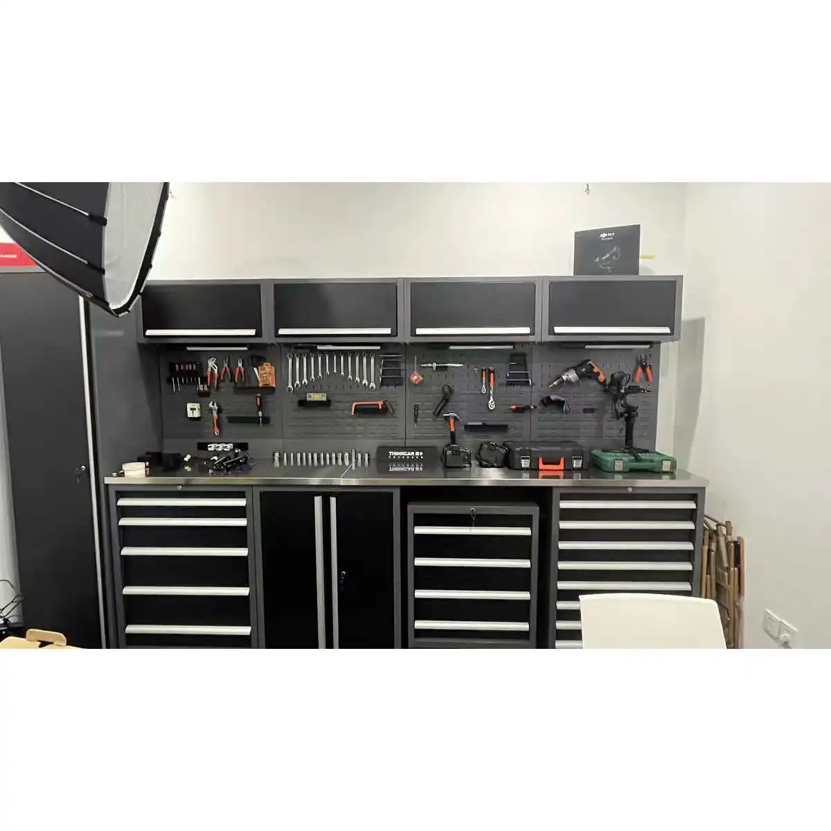 Combined tool cabinet Stainless steel workbench Factory workshop Auto maintenance Workstation Mobile tool cart Delivery tool