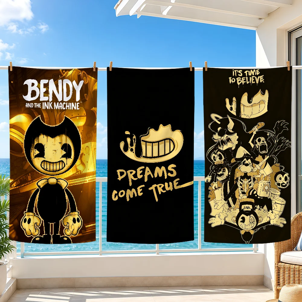 GAME B-BendyS And Ink M-MachineS Towel Bath Beach Oversized Soft Ultra Absorbent Quick Drying Large Pool Travel Camping Bathroom