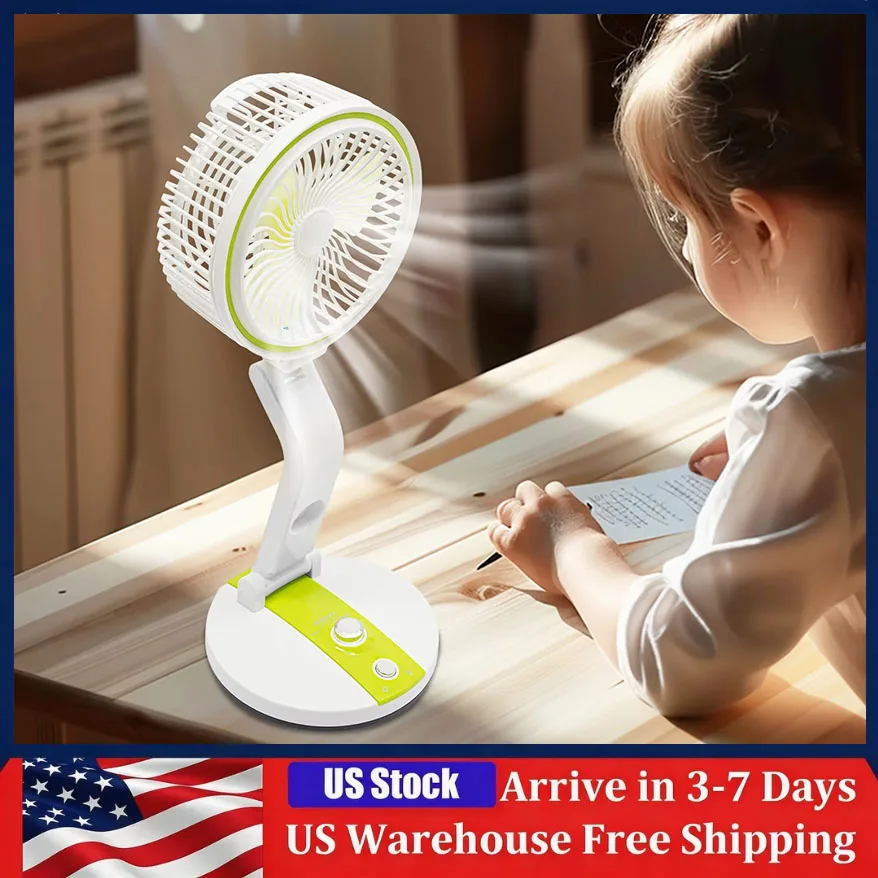 

Складной вентилятор-настольная лампа со светодиодами, 1600 мАч, солнечная/USB зарядка, аварийный светильник, регулируемая высота, настольный вентилятор для путешествий