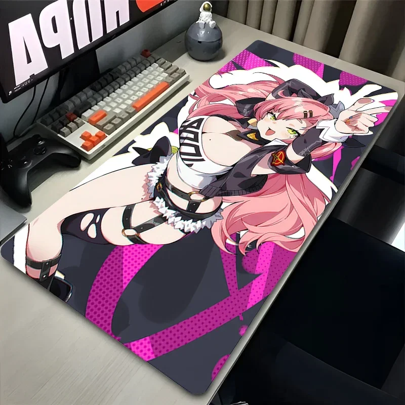 

2025Zenless Zone Zero Nicole Demara Leather Mouse Pad Laptop Gaming Accessories Keyboard Rug Pink Anime Sexy Girl Mousepad PC Ga