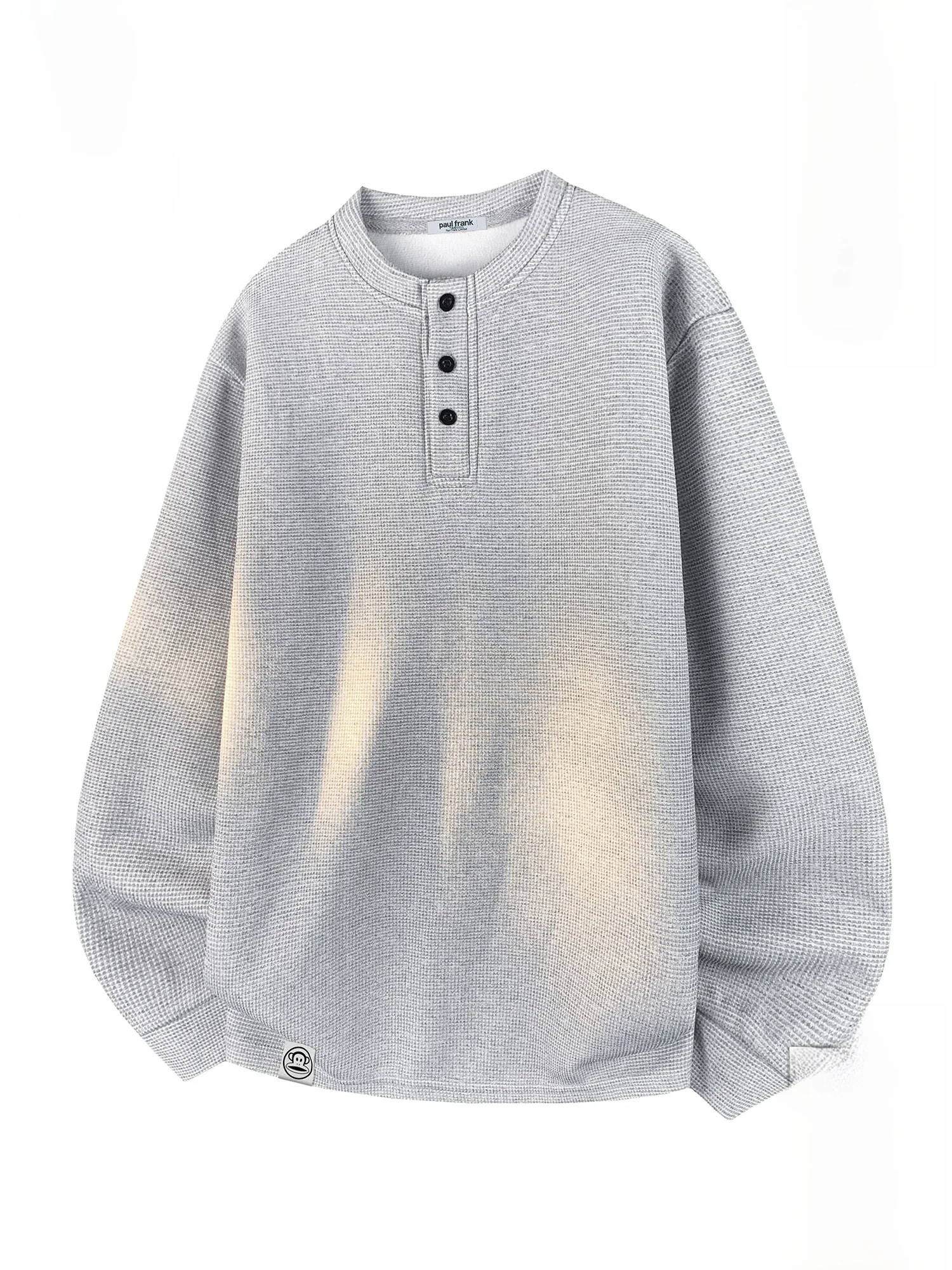 

PaulFrank Fce Lined Casual Texture Henry Collar Hoodie Men's Thiened Autumn Winter Thermal Comfortable T-irt