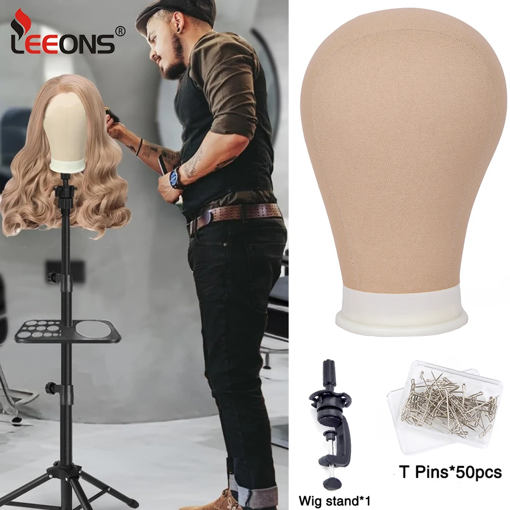 

Wig Head For Wig 21" 22" 23" 24" Canvas Mannequin Head With Mount Hole, Manikin Head For Wig Making, Styling And Display