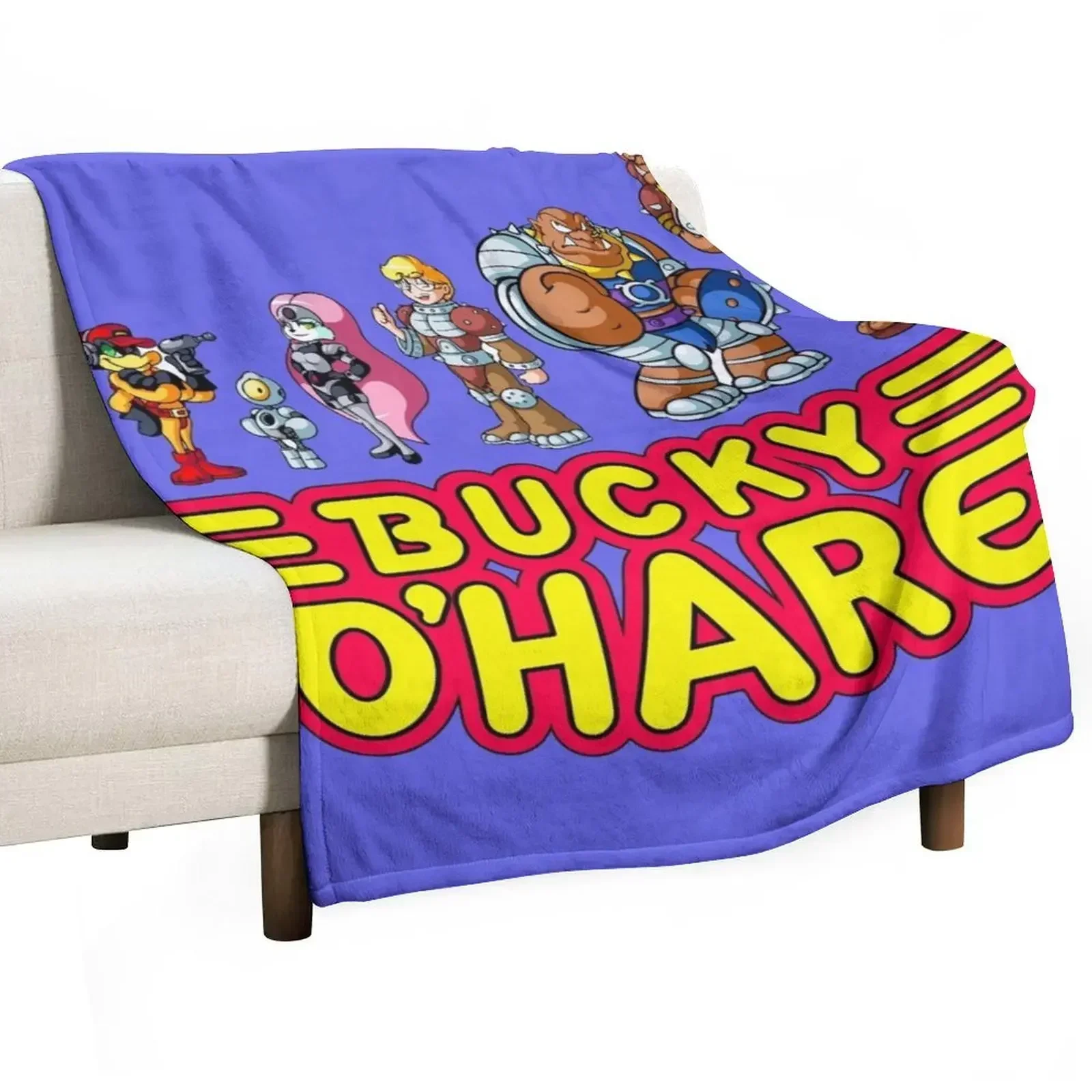 

Bucky O Hare characters Throw Blanket Nap Travel Summer Beddings Moving Blankets