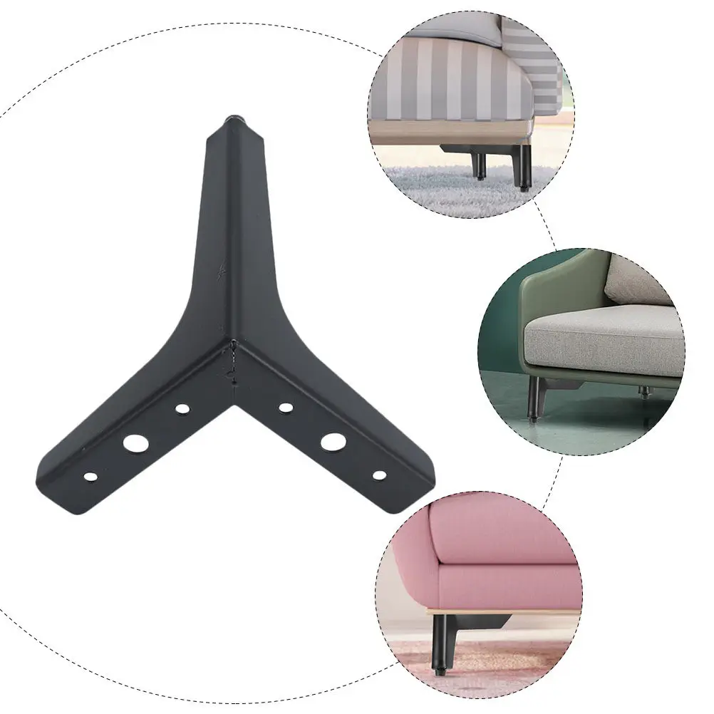 1 pc Iron Furniture Legs Heavy Duty Support Feet For Sofa Bed Cabinet Tea Table Chair Office Furniture Replacement Parts