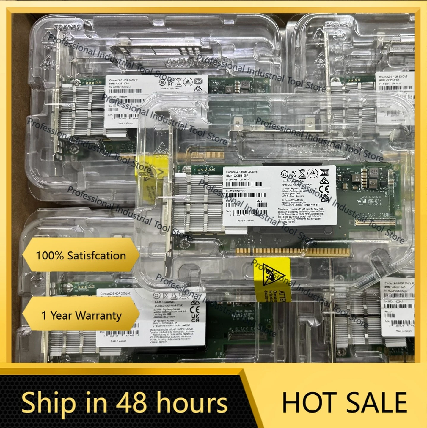 ConnectX-6 HDR 200GbE network interface card CX653106A, MCX653106A-HDAT dual port, original genuine