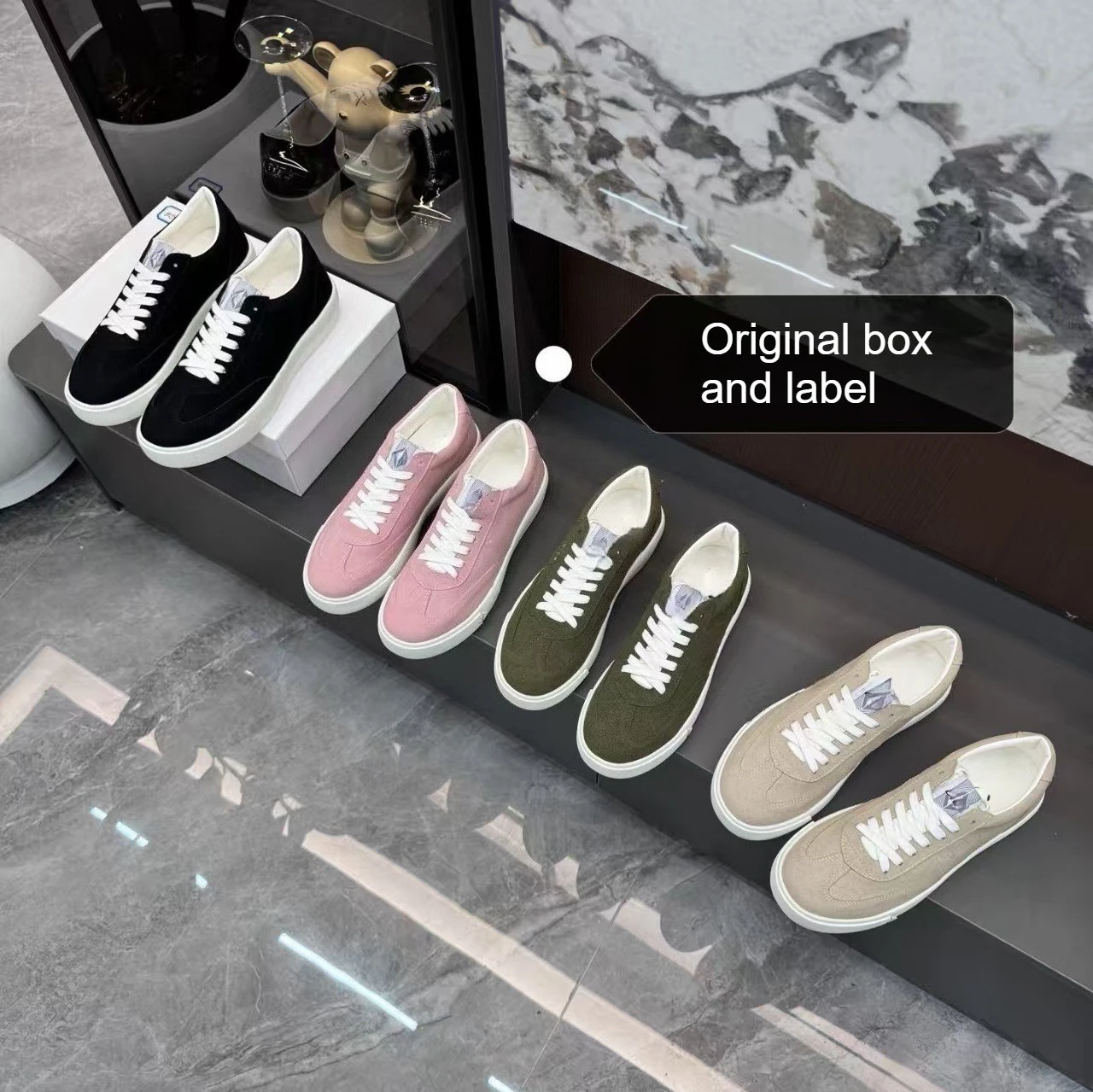 

2026 New Arrival Genuine Leather Retro Trainer Sneakers Breathable Durable Unisex Couple Style Casual Shoes