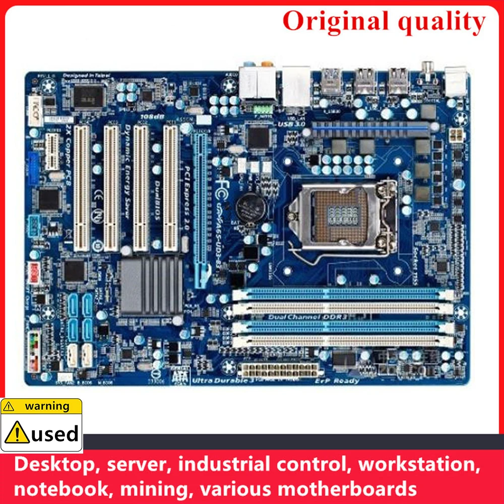 

For GA-PA65-UD3-B3 PA65-UD3-B3 Motherboards LGA 1155 DDR3 16GB ATX For Intel H61 Desktop Mainboard PCI-E2.0 SATA II USB2.0