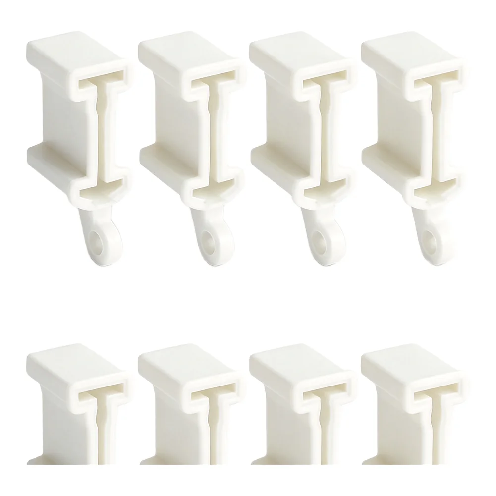 Bendable Rail Curtain Track End Cap White Quick Setup Adjustment Modern Home Decor Sturdy Plastic Material Bendable