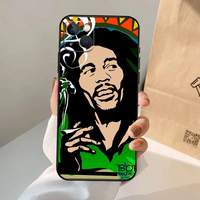 الريغي بوب مارلي جراب هاتف آيفون 17 الهواء 16 15 14 11 12 13 برو ماكس 12 13 ميني 15 16 زائد 16e غطاء كوكه #6