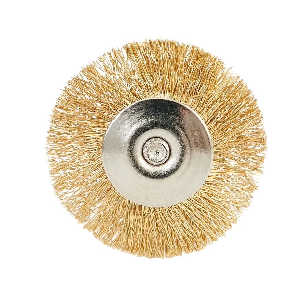 Brosse métallique ronde en laiton, 10 pièces, pour peinture, antirouille, métal, meulage, polissage, bavure, disque pour meuleuse, outils éloignés