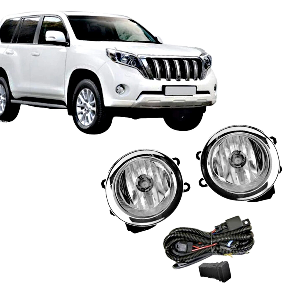 

Pair For Toyota Land Cruiser Prado 2014 2015 2016 2017 12v Fog Lights Halogen Bulb Front Bumper Fog Lamp Light Car accessories