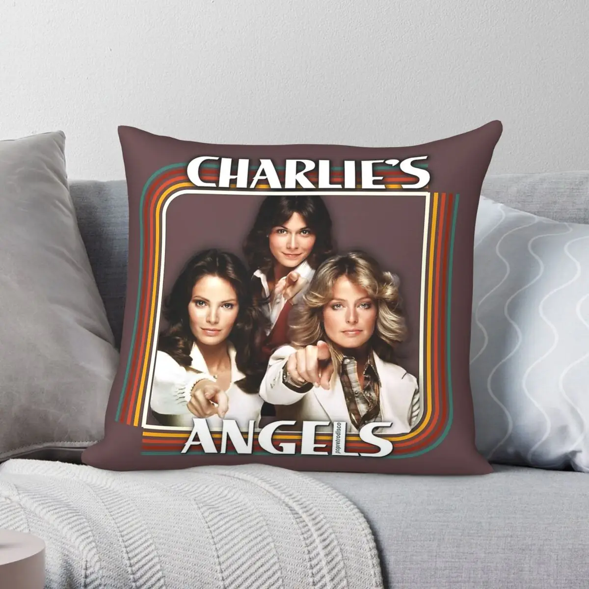 Charlie's Angels 1970s Tv Shows Square Pillowcase Polyester Linen Velvet Creative Zip Decor Pillow Case Sofa Seater Cover 45x45
