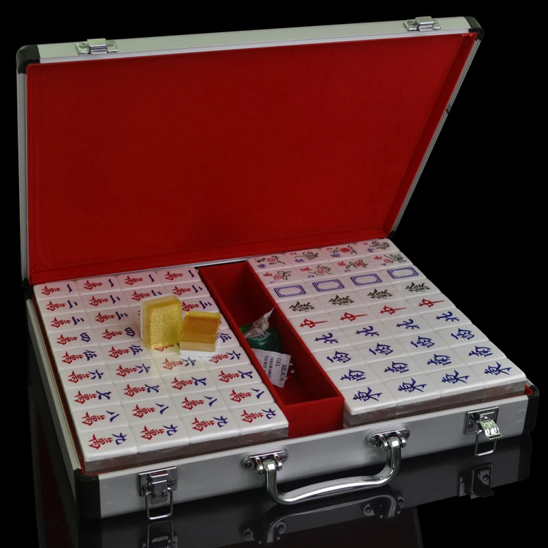 Acrylic Best Chinese Tiles Malaysian Handmade Mahjong Set Case Super King Mahjong