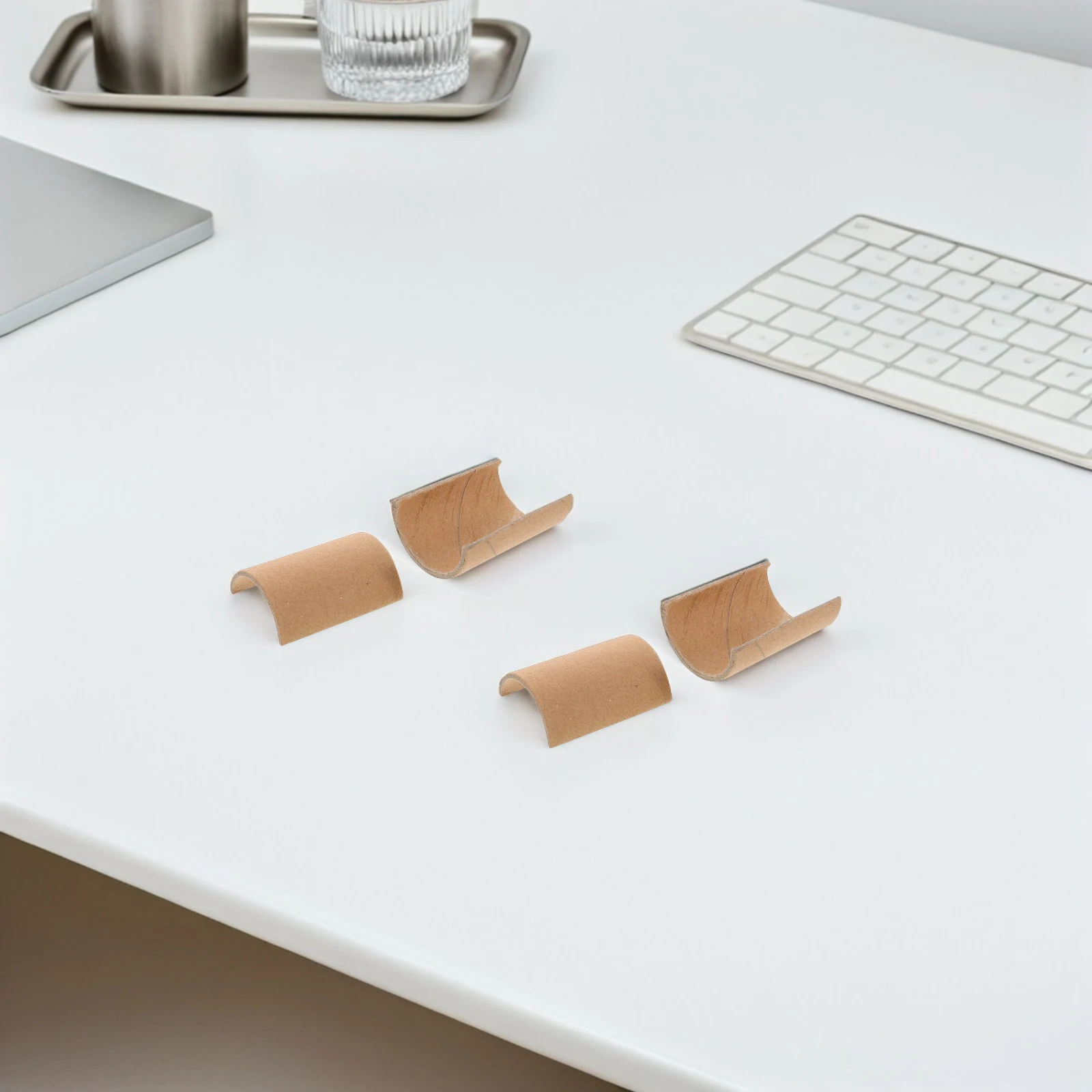 

10pcs Craft Cardboard Tubes Half Round Kraft Paper Tube Durable Material Easy Installation Decorative Tube Paint Kids