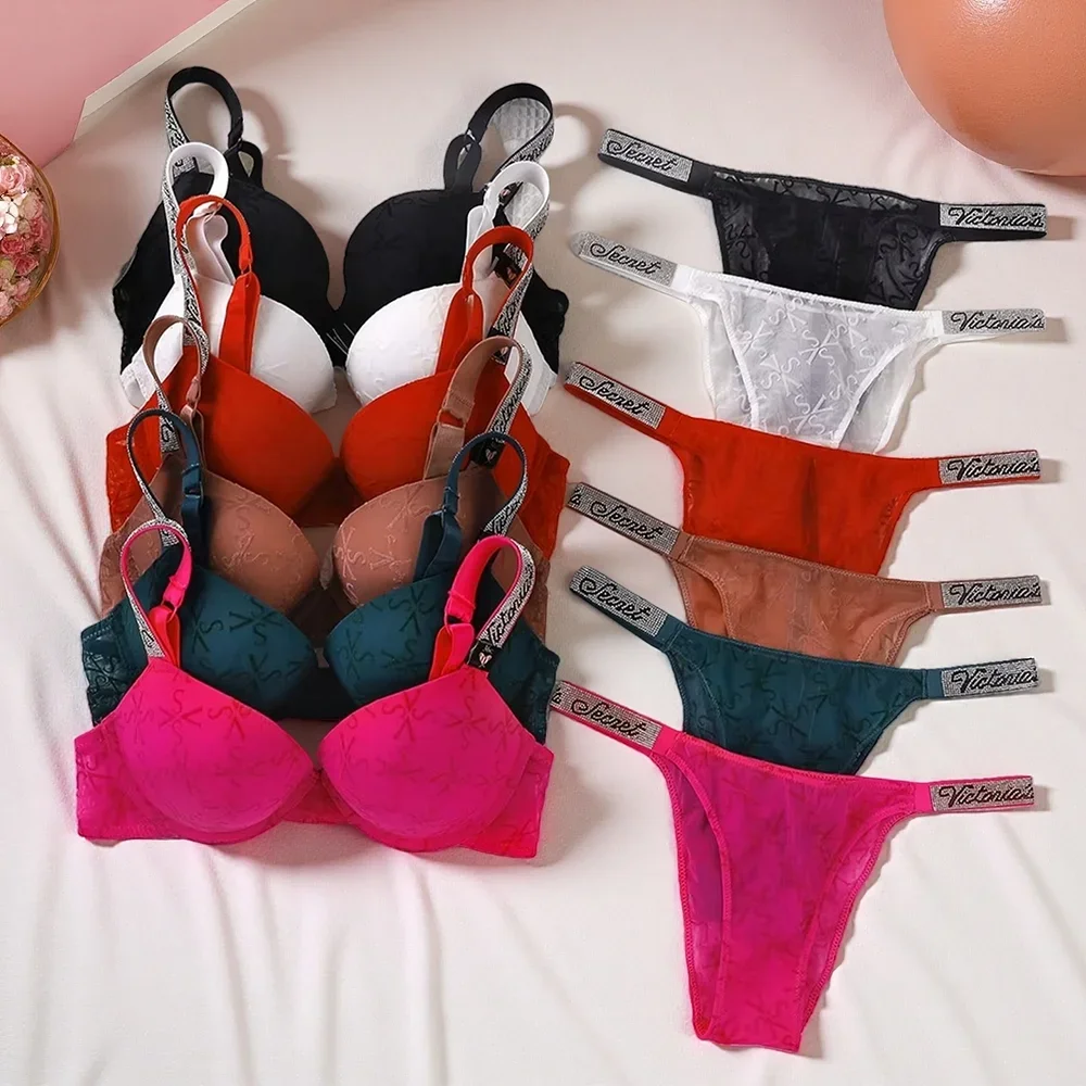 ملابس داخلية نسائية مثيرة على الموضة جديدة رياضية كلاسيكية مبطنة قابلة للتعديل مجموعة ملابس داخلية على شكل حرف V مجموعة ملابس داخلية S