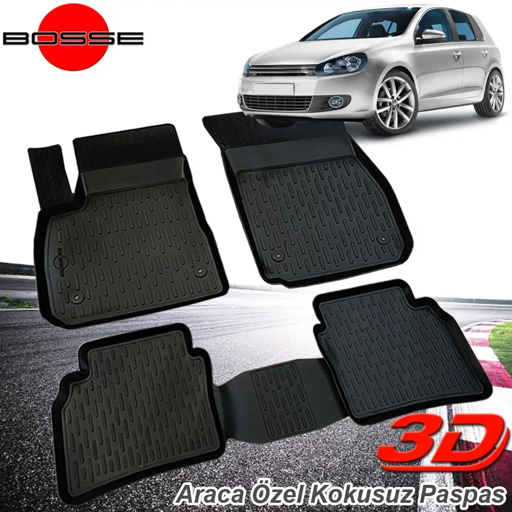 For VW Golf 6 Mat 3D Pool 2009 2012 BOSSE