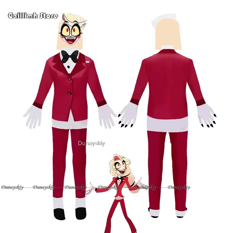 

2025 11 Хазбин Аластор Отель Косплей Женские костюмы на Хэллоуин Женский парик Чарли Морнингстар Взрослые парики Аниме Мужской костюм Девушка