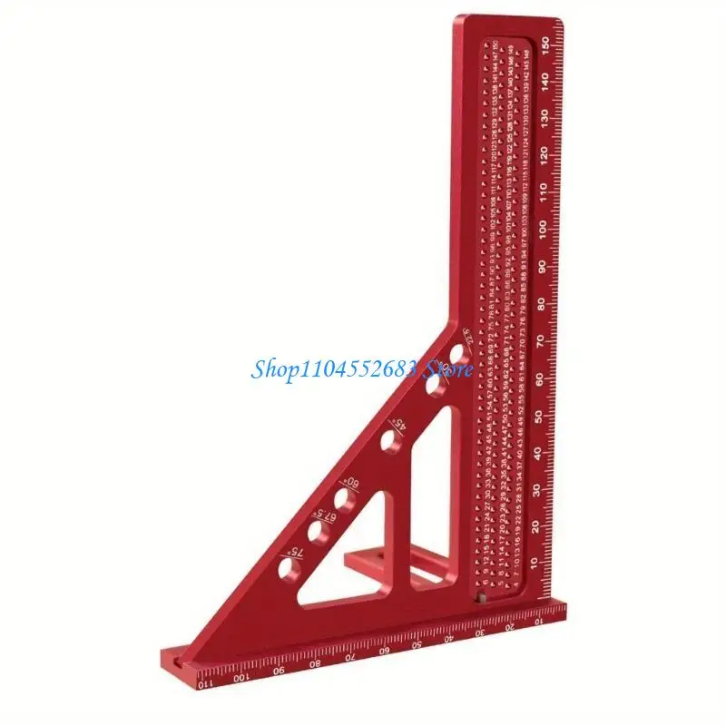 

Y6GD Woodworking Square Protractors Measuring Ruler with Dowel Pin and Wrench Triangle Layout Measuring Tool