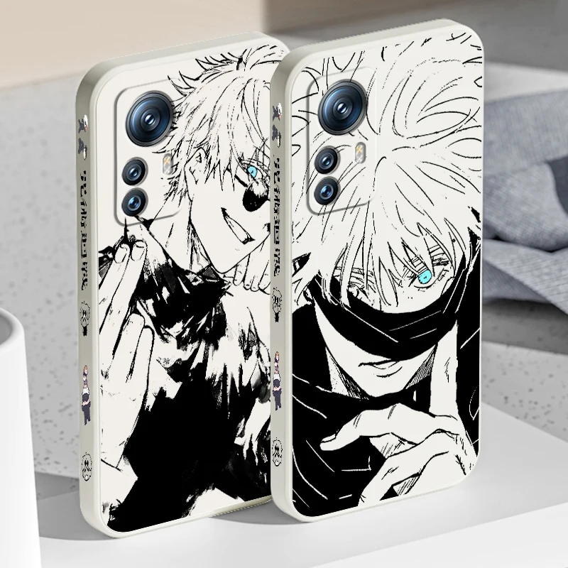 Anime G Gojo Awakens Fashion Liquid Left Rope For Xiaomi Mi 14 13T 13 12T 12 11T 11i 11 A3 10T 10 9 Pro Lite Ultra 5G Back