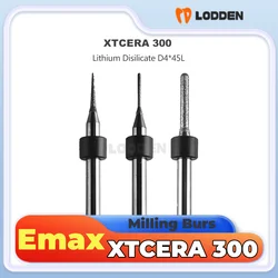 XTCERA 300 Dental Emax Milling Burs For Dental Lithium Disilicate Grinding Carborundum coating 0.6/1.0/2.5mm Drill Milling Burs