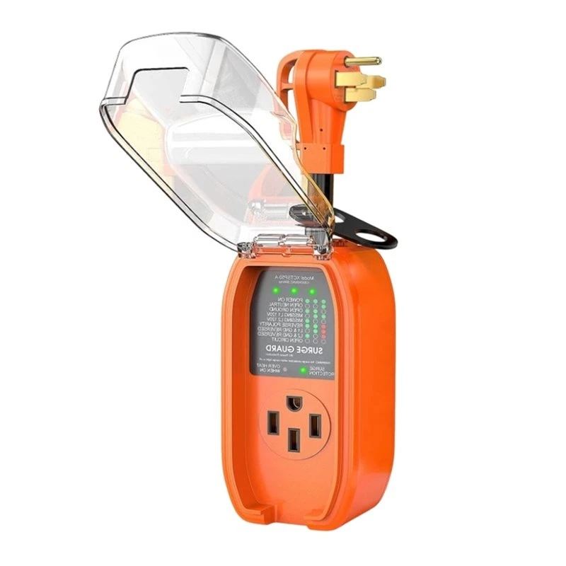 A99F-NEMA 14-50P 50A US Plug For RV Surge Protector For Travel Trailer With Waterproof Cover AC125V/250V