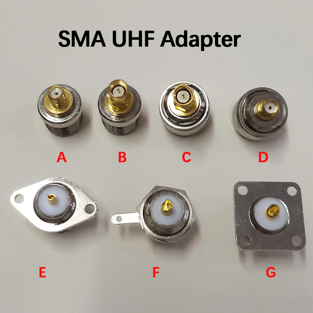 SO239 UHF Connector SMA UHF Adapter Walkie Talkie Antenna RF Coaxial Connector Antenna Adapter For Walkie Talkie Mobile Radio