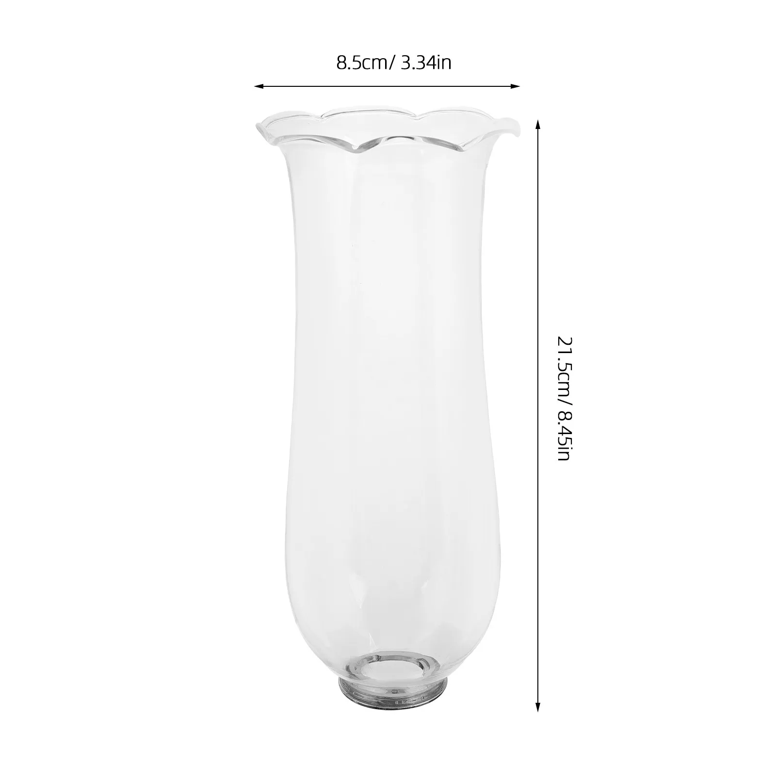 Clear Glass Hurricane Lamp Cover for Pillar Candles – Windproof Hand-Blown Holder, Indoor & Outdoor Use