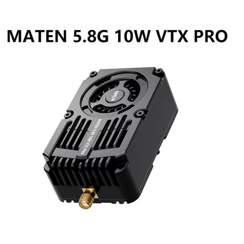 Transmisor GEPRC MATEN VTX PRO 5.8G 10W 104CH con Micro Turbofan Integrado de 110g, Módulo VTX para Dron de Carreras FPV de Largo Alcance
