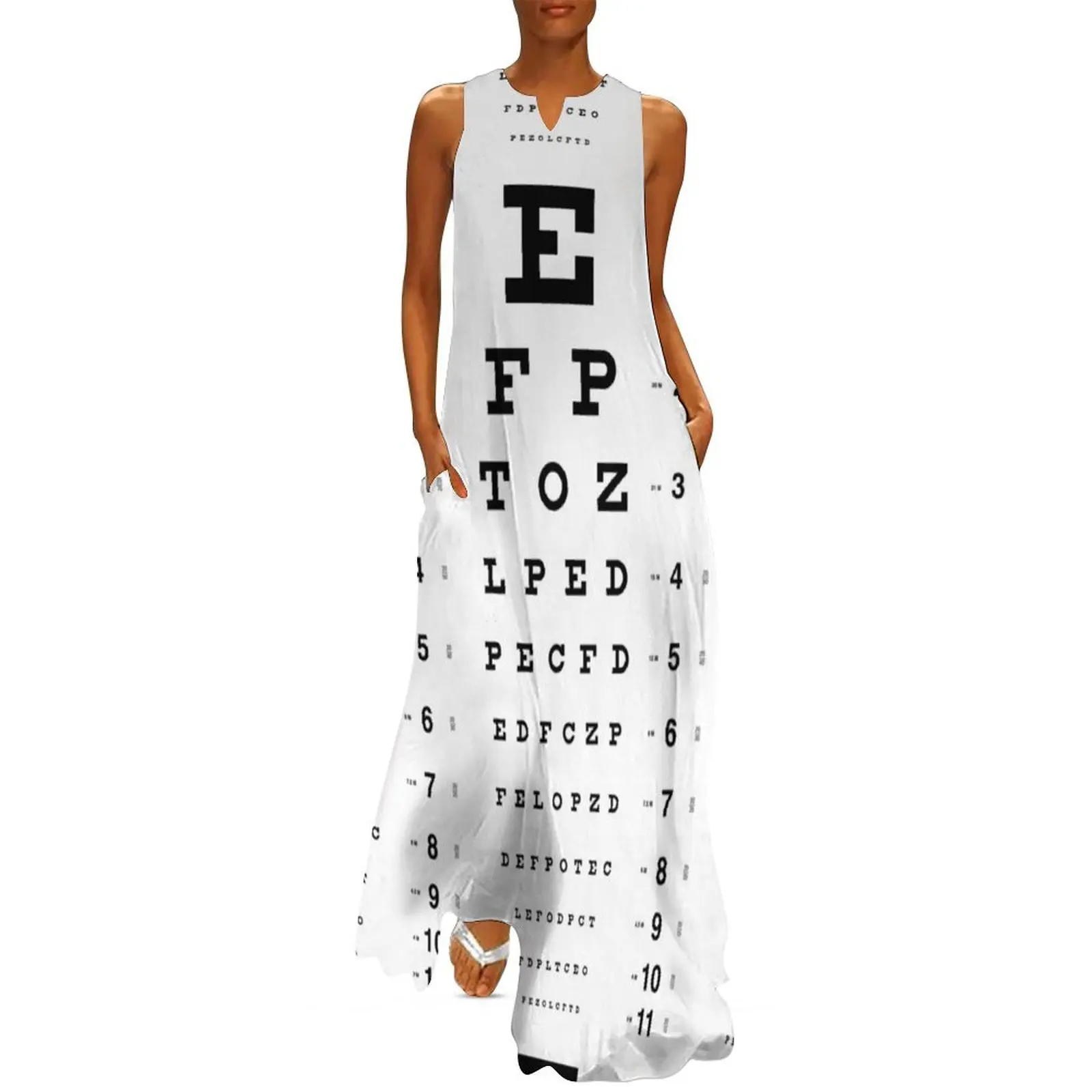 

Snellen Eye Chart Long Dress summer clothes for women Women long dresses summer 2025