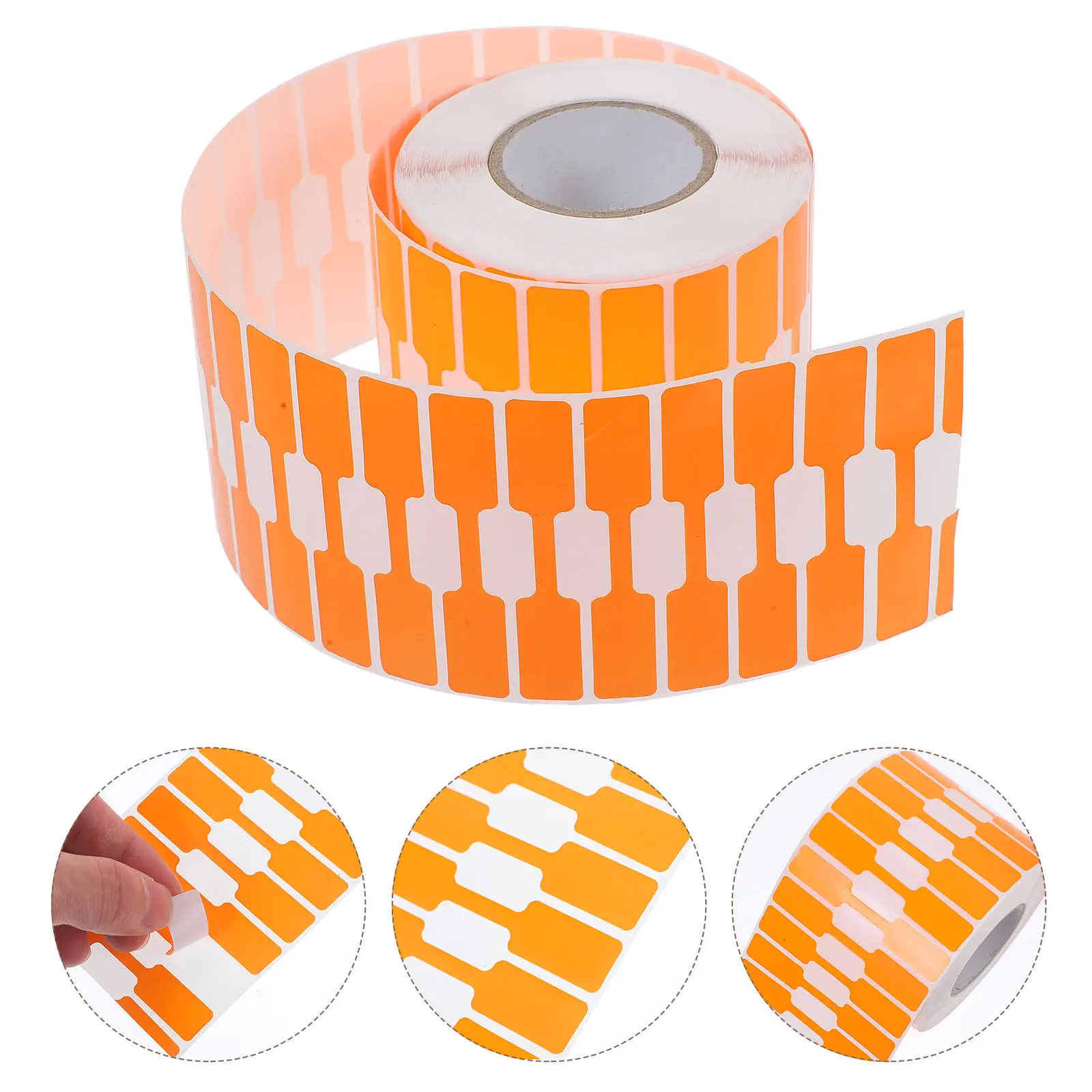 

2000Pcs Jewelry Price Label Stickers Single Row Orange Adhesive Price Tags for Supermarkets Malls Convenience Stores Sticky