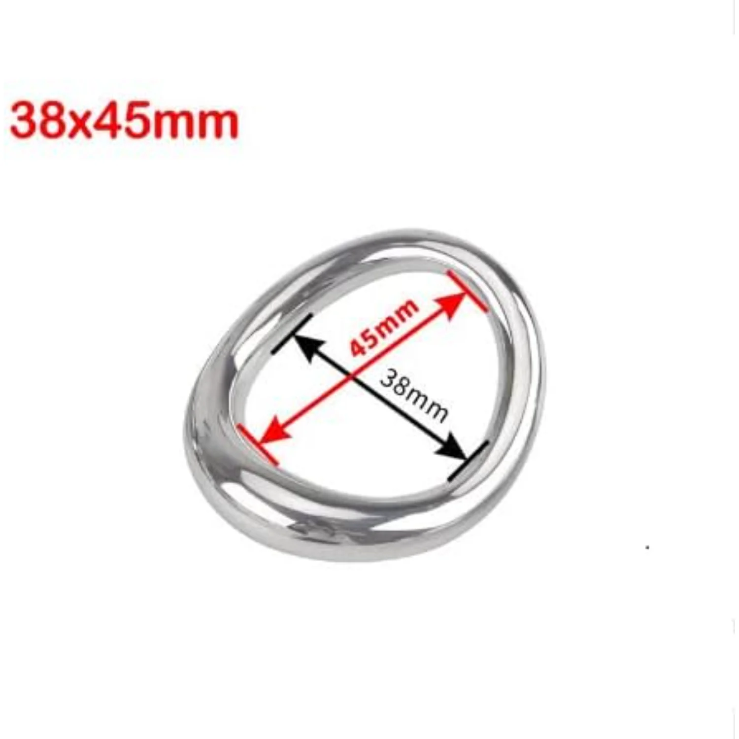 Curved Stainless Steel Delay Ring Exercise Stretch Ring Fixed Exercise Accessories（48 x 54 mm