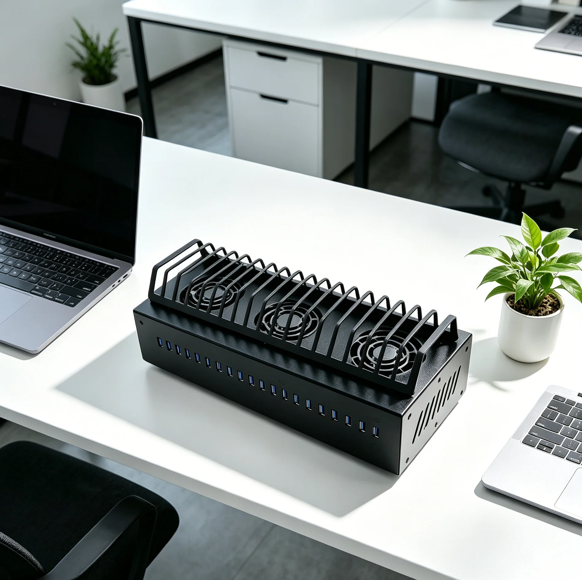 5 Gbps Multi-functional 20-Port 3.0 USB Hub Chassis and Charging Phone Farm Unified Management Fast Data Transfer