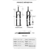 MTBサスペンションエアフォークストローク、リバウンド調整ストレートシャフト、コニカルストレートパイプ、160mm、26mm、27.5、29er、100x15mm、新品、2024 6
