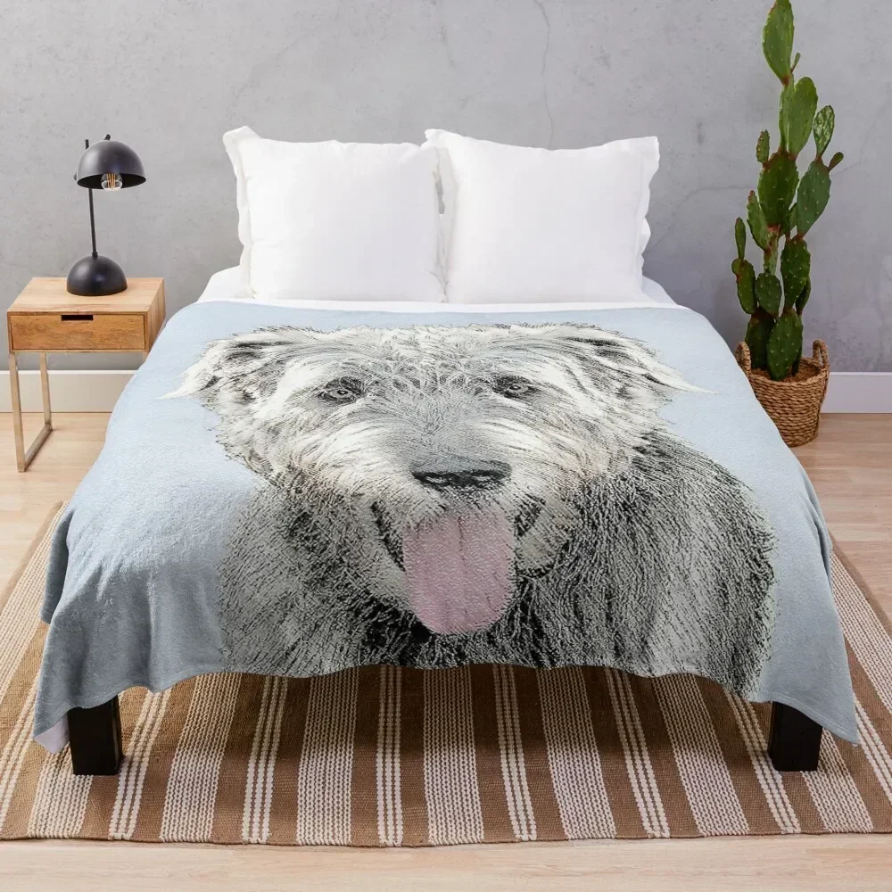 

Irish Wolfhound Throw Blanket Thermals For Travel Furrys For Baby Plush Blankets