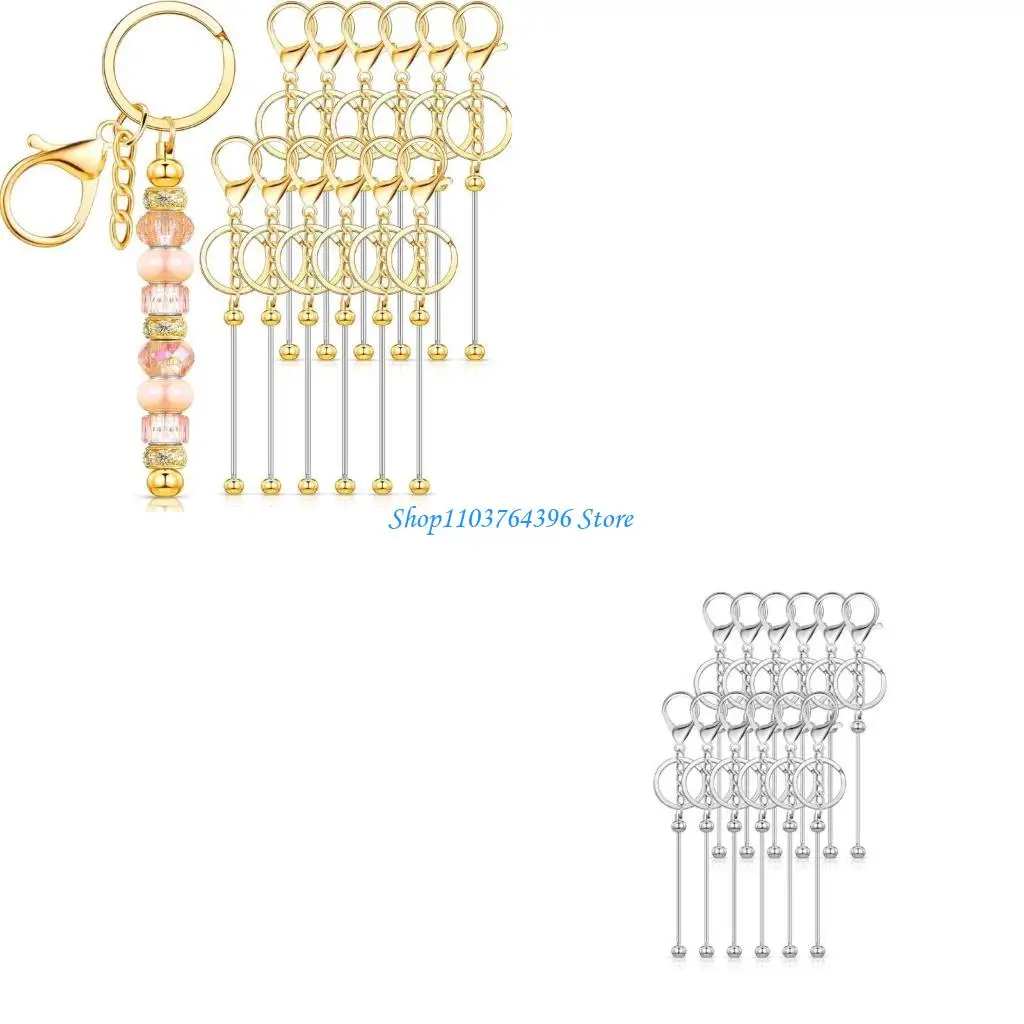 

12 шт. элегантный брелок для рукоделия, прочный сплав, подвеска с бисером для стильных украшений и украшений для ключей