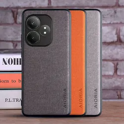 Case for Realme GT 6 6T coque Luxury textile Leather skin soft phone cover funda for oppo realme gt 6 case capa