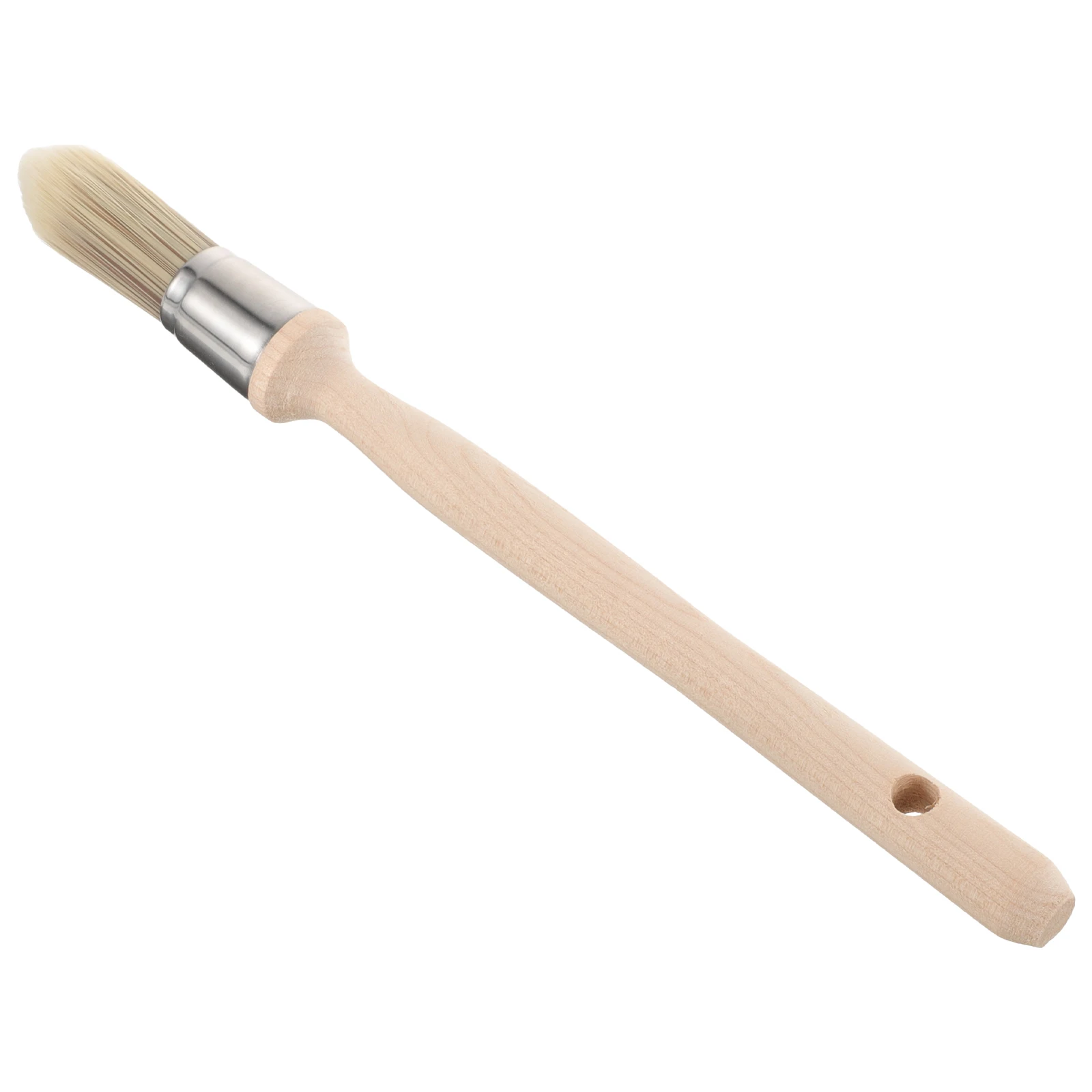 

Paint Brush 18# Round Tip Wood Handle Long Bristle Trim Brushes Corners Edges Improvement Painting Tools