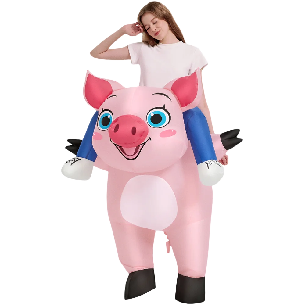 Costume gonflable demi-corps de carnaval d'halloween pour Cosplay, Costume gonflable de cochon adulte, Costume gonflable drôle d'animaux d'élan de licorne