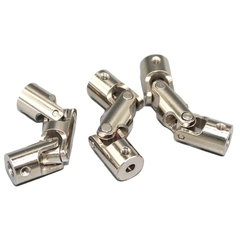 4/5/6/8/10mm Boat Car Shaft Coupler Three-section Universal Joint Coupling Motor Connector With M3/M4 Screw Metal Cardan Joint