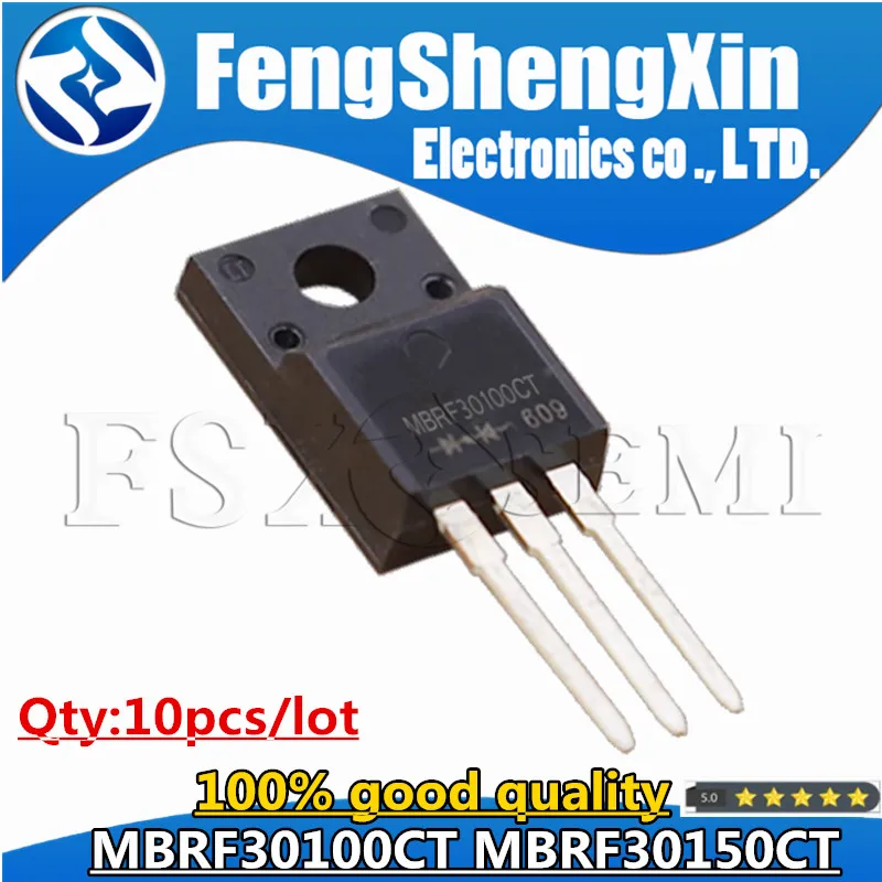 

10pcs/lot MBRF30100CT 30100CT B30100G MBRF30150CT 30150CT B30150G TO-220F Power Rectifiers