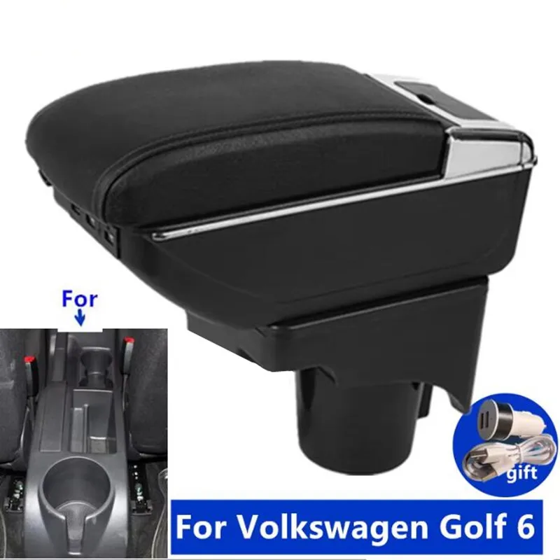 

For Volkswagen Golf 6 Armrest Box For Volkswagen Scirocco Sagitar VW Golf 6 Golf 5 Mk6 MK5 Jetta 5 Car Armrest Car Storage Box