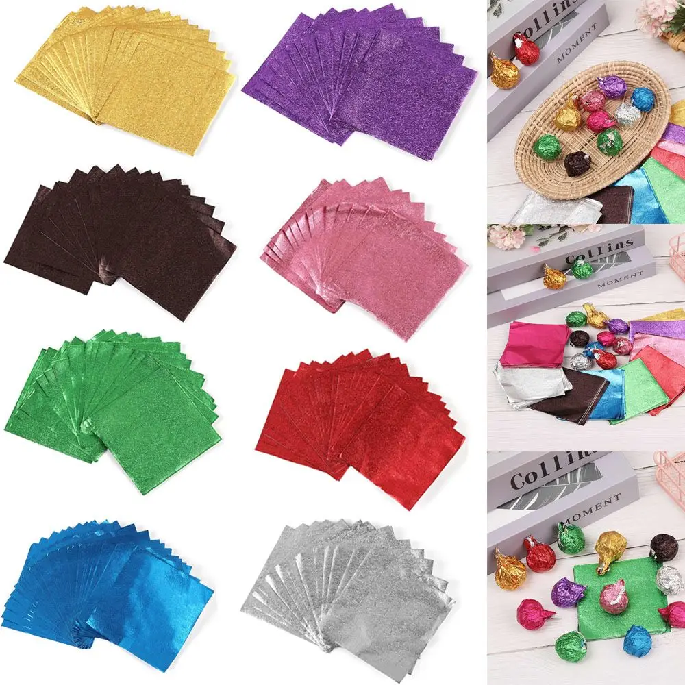 Embossing Color Wedding Party Supplies Baking Gilded Decoration Candy Chocolate Aluminum Foil Package Paper Wrapping Paper
