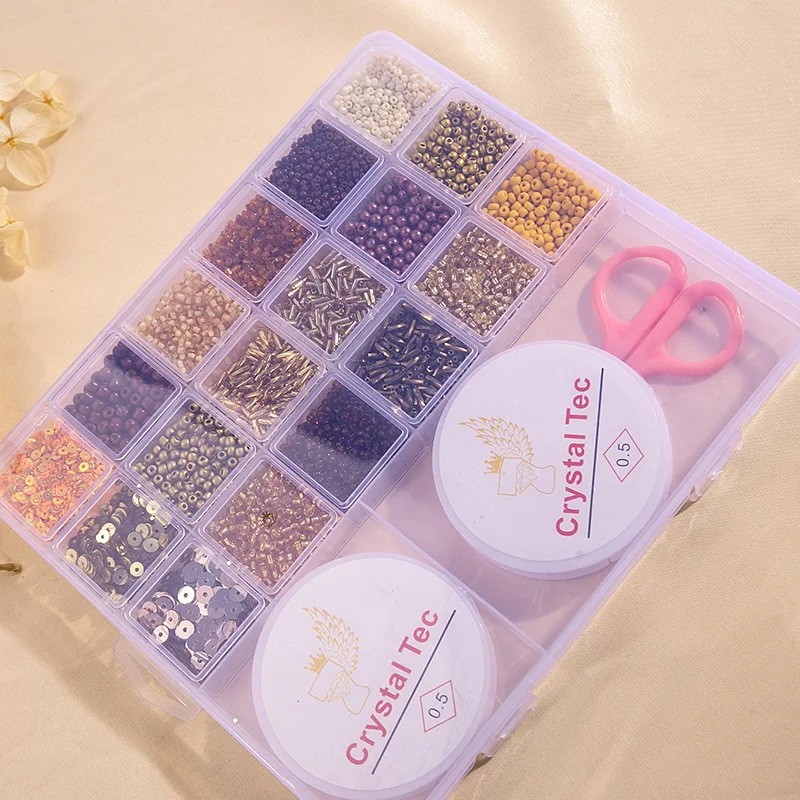 12 boxes MIX New Trendy funny Sequin custom Beaded Bracelet Material DIY toy best gift for daughter