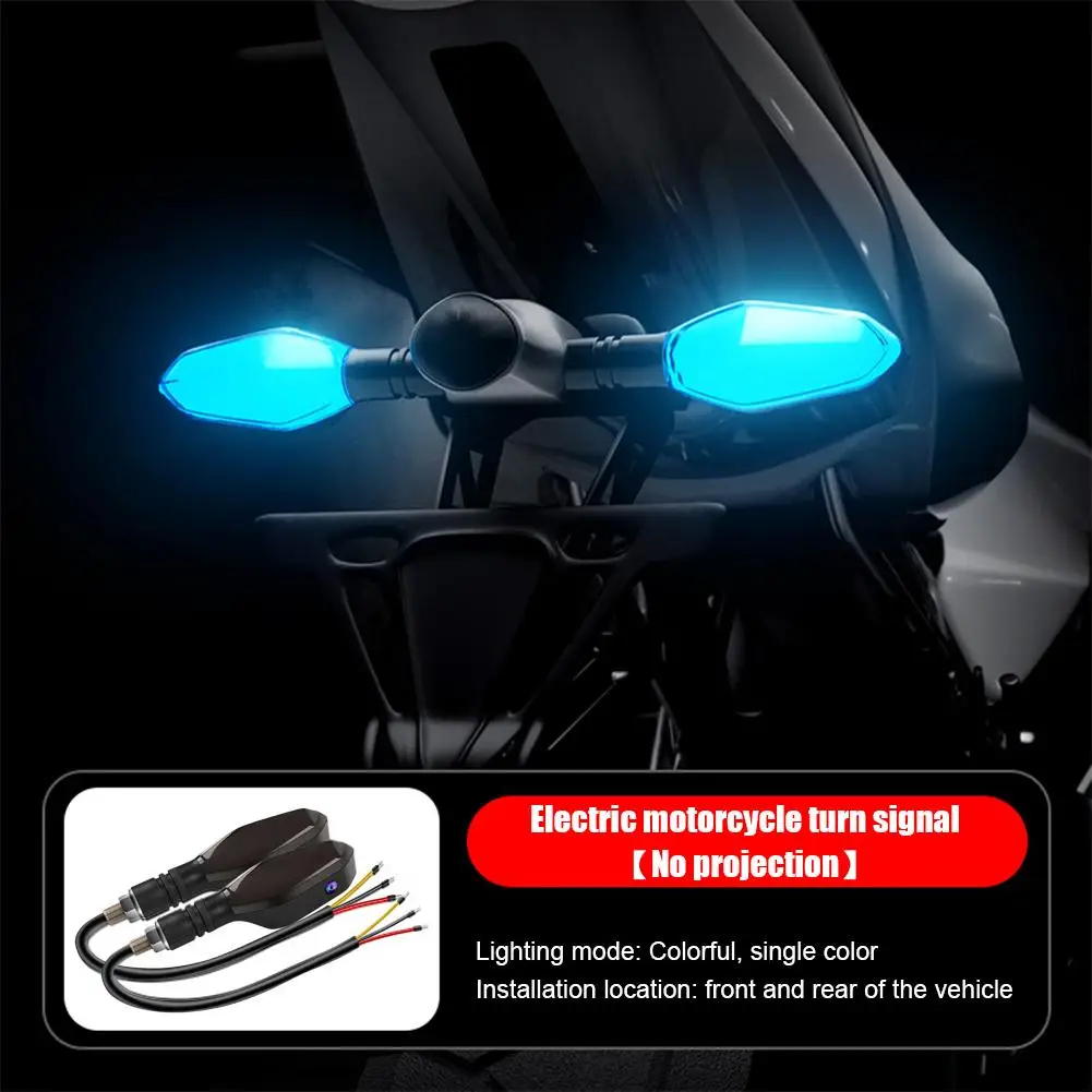 Motorcycle Projection Turn Signal, Floor Light, Colorful Atmosphere LED Atmosphere Turn Signal, High Brightness Warning Light