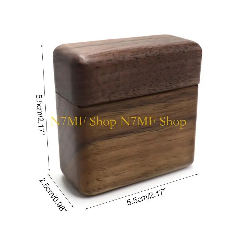 N7MF حلقة حلقة الخاتم الخشبية الشاشة لحالة الجوز الأسود حامل حلقة الخشب ل/ مخملية وسادة لاتصال الاقتراح S S #6